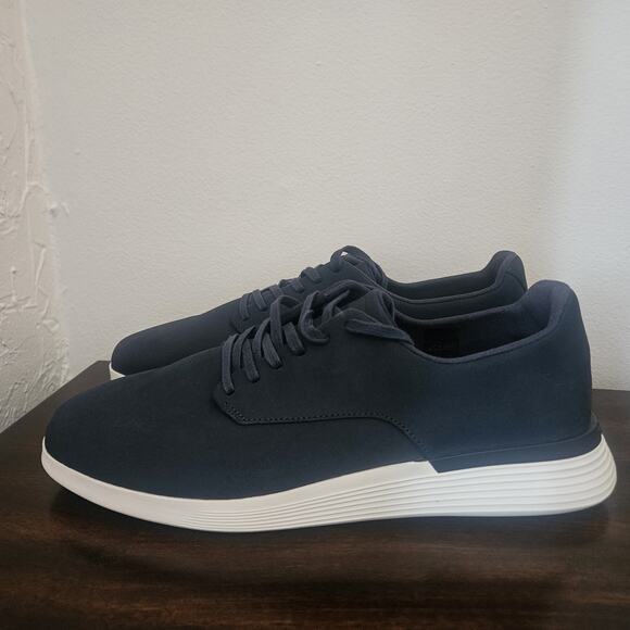 Wolf & Shepherd Crossover Derby Shoes Men's 9.5 M Navy Leather Casual Dress - Picture 3 of 8